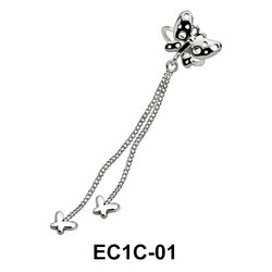 Ear Cuff Butterfly Chain EC1C-01